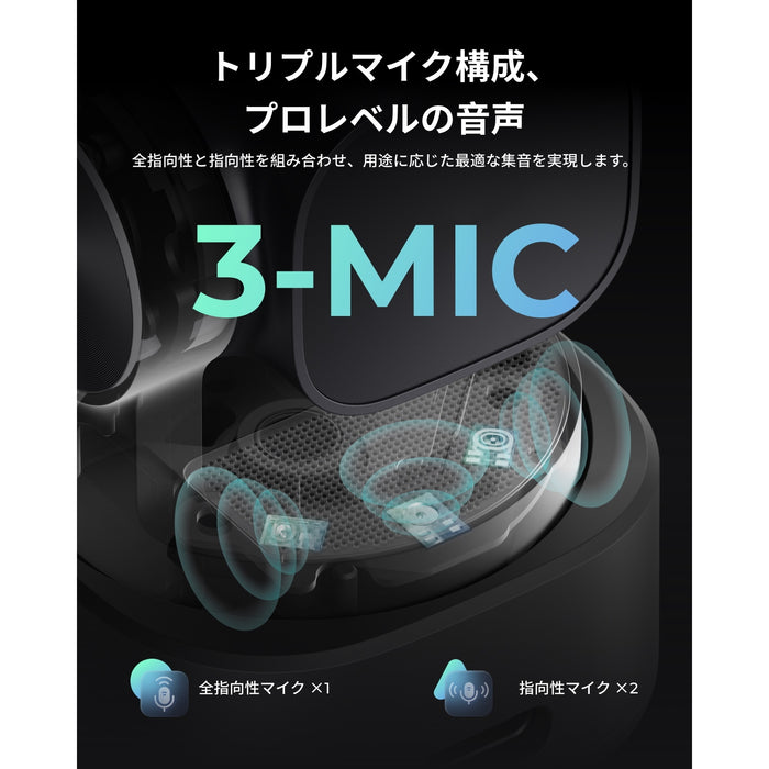 OBSBOT Tiny 3 空間オーディオ Webカメラ