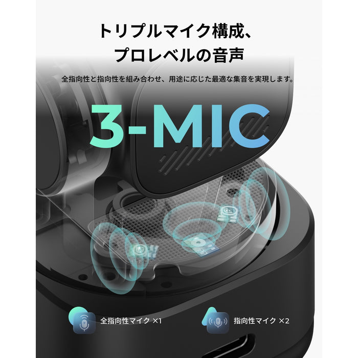OBSBOT Tiny 3 Lite 空間オーディオ Webカメラ