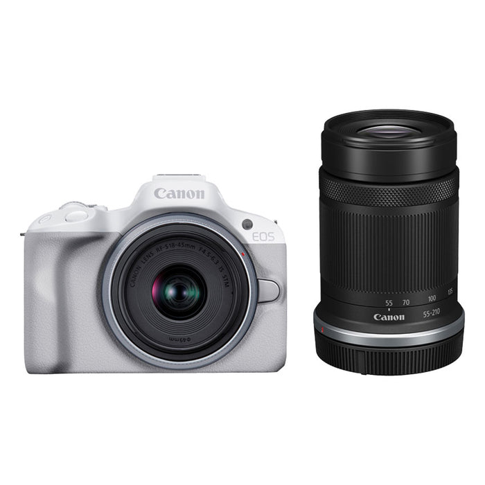Canon EOSR50VWH-WZK ミラーレスカメラ EOS R50 V (ホワイト) ダブルズームキット