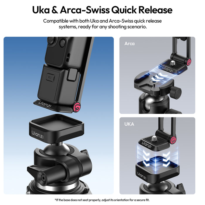 Ulanzi C110 MA66 Pocket3 クイックマウント三脚 小型 折畳式 スマホ/カメラ対応