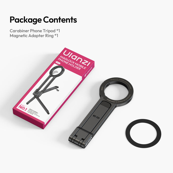 Ulanzi S007 MA57 MagSafe対応カラビナ付きスマホ三脚