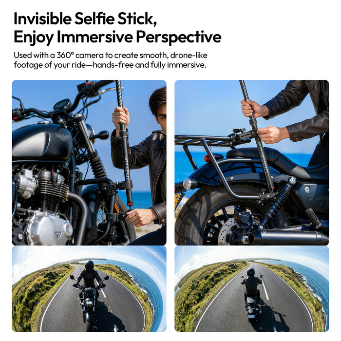 Ulanzi T119 VL03 バイク用インビジブル自撮り棒ホルダー