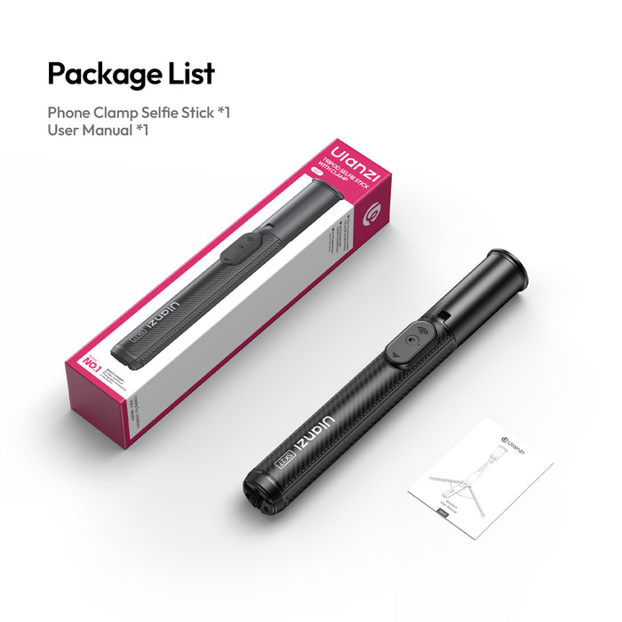 Ulanzi S017 SK27 ポータブル自撮り棒三脚(スマホクランプ版)