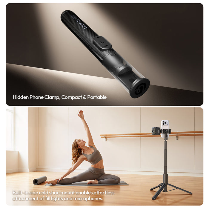 Ulanzi S017 SK27 ポータブル自撮り棒三脚(スマホクランプ版)