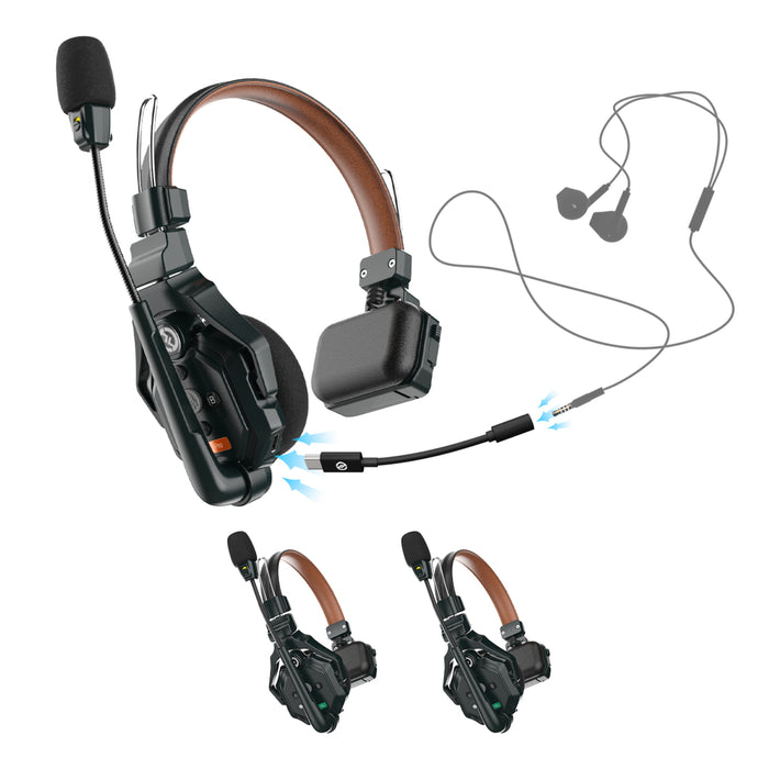Hollyland Solidcom C1 Pro In-Ear Version-3S Solidcom C1 Pro 3人用(マスター1台リモート2台) インイヤーVer. ワイヤレスインカム
