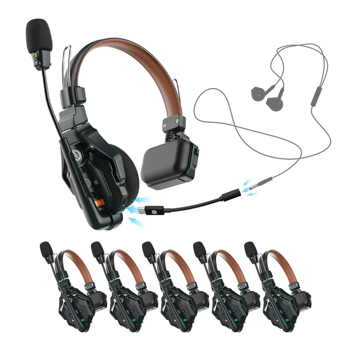 Hollyland Solidcom C1 Pro In-Ear Version-6S Solidcom C1 Pro 6人用(マスター1台リモート5台) インイヤーVer. ワイヤレスインカム