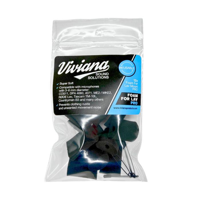 Viviana Straps VSSFM4LBK フォーム製ラベリアマイクコンシーラー スタンダード ブラック