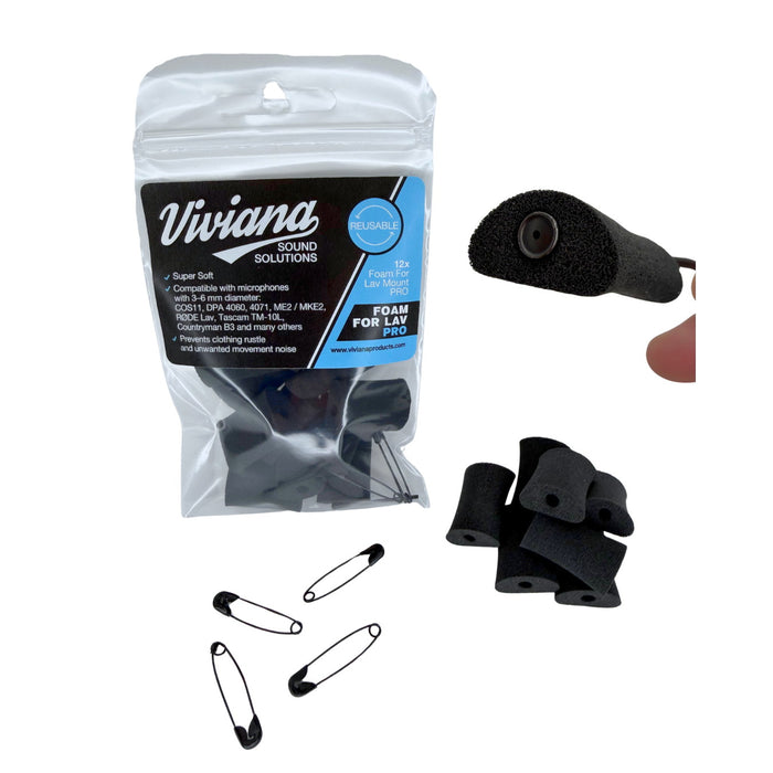 Viviana Straps VSSFM4LBK フォーム製ラベリアマイクコンシーラー スタンダード ブラック