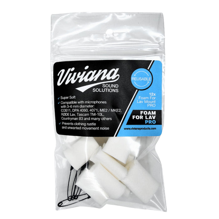 Viviana Straps VSSFM4LWH フォーム製ラベリアマイクコンシーラー スタンダード ホワイト