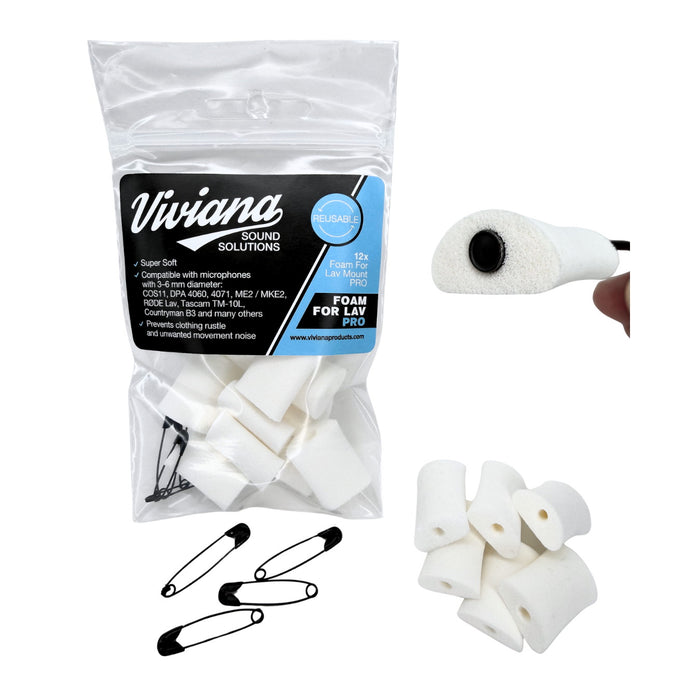 Viviana Straps VSSFM4LWH フォーム製ラベリアマイクコンシーラー スタンダード ホワイト