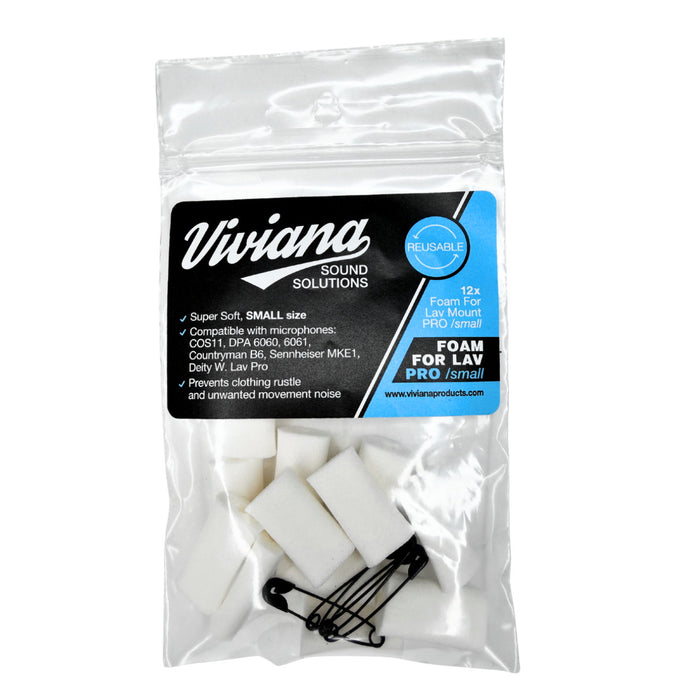 Viviana Straps VSSFM4LSWH フォーム製ラベリアマイクコンシーラー スモール ホワイト