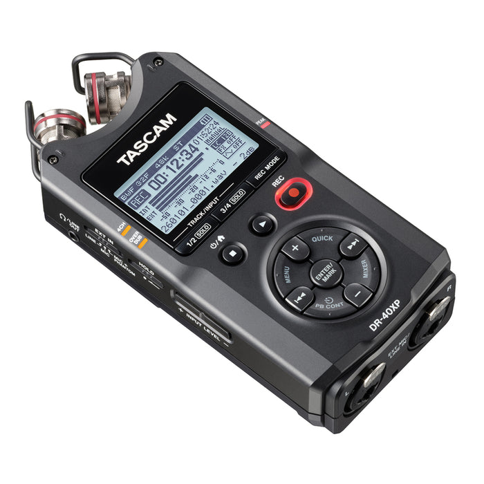 TASCAM  DR-40XP 可動式マイク・XLR/TRS入力搭載 32ビットフロート録音対応4chポータブルレコーダー