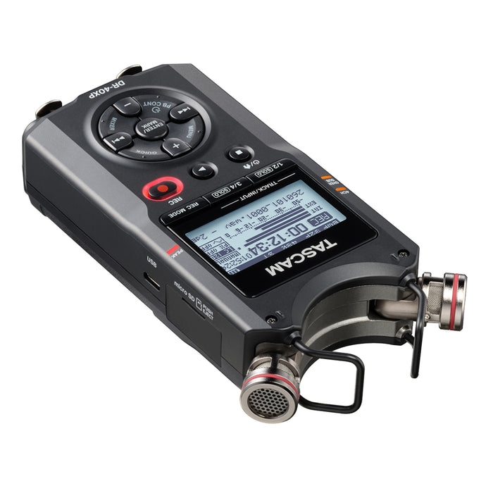 TASCAM  DR-40XP 可動式マイク・XLR/TRS入力搭載 32ビットフロート録音対応4chポータブルレコーダー