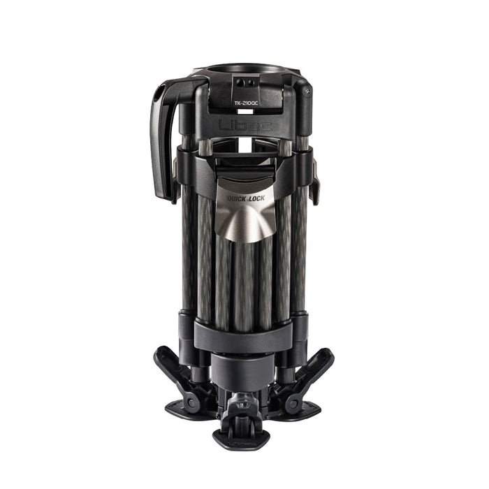 Libec TK-210QC 100mmプロ用 クイックロックベビー三脚 タンキャク(75mm変換アダプター付属/カーボン)