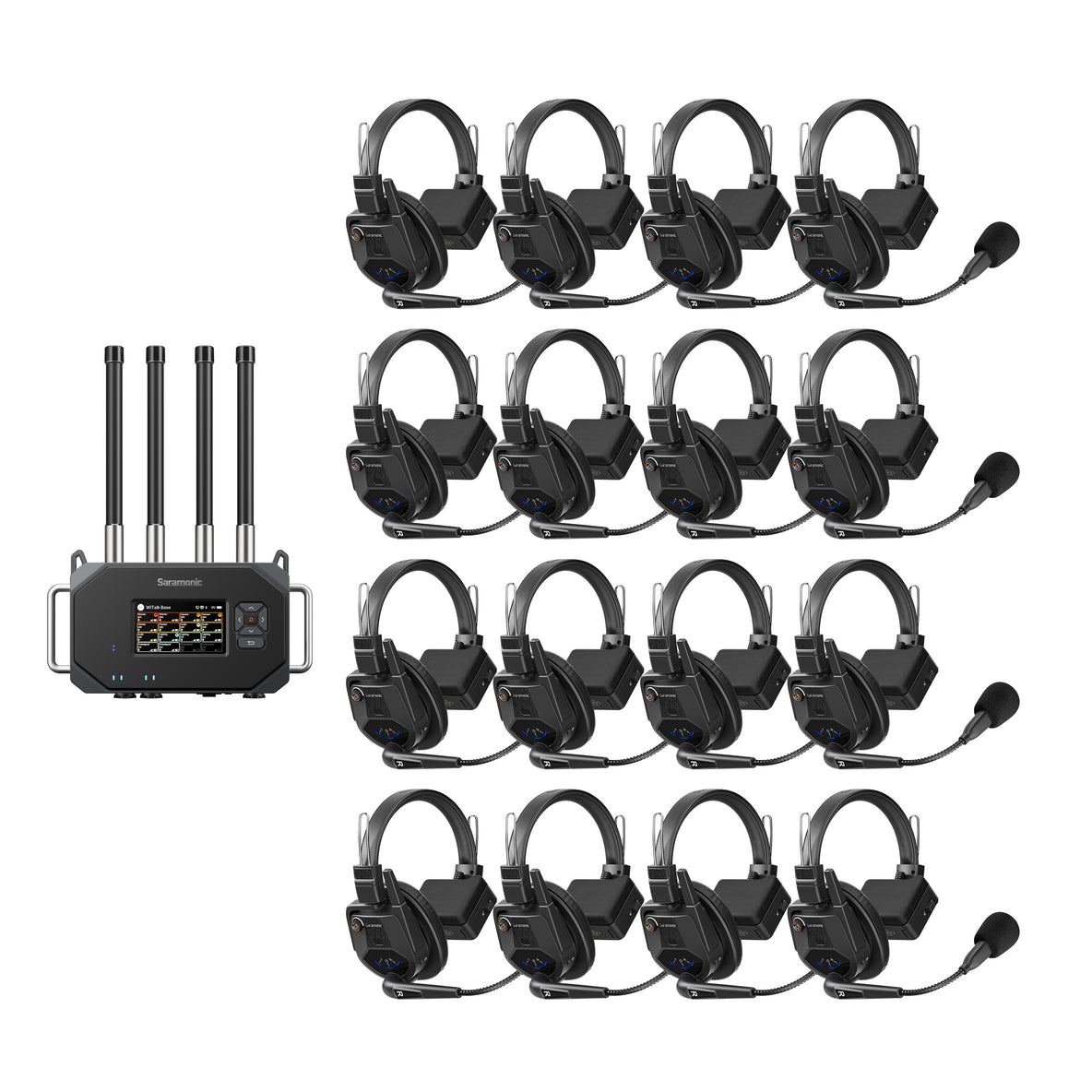Saramonic WITALK9 BASE-V16 WiTalk9ベースステーション16台ヘッドセットキット(Vマウント仕様)