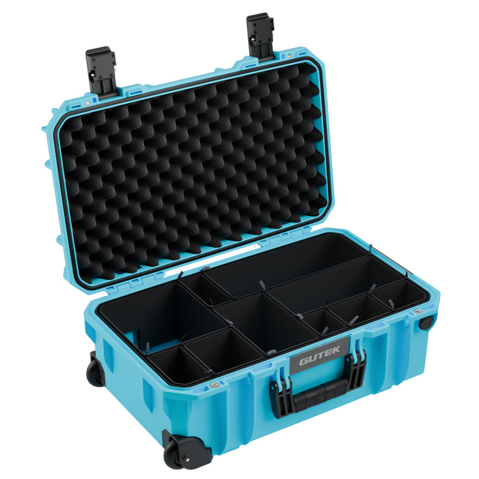 【特典付き】GUTEK T-300 Azure Blue Tortoise(トータス) 20インチ キャリーオンプロテクターケース(アジュールブルー)