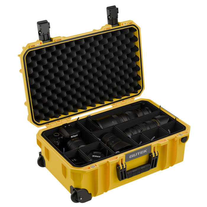 【特典付き】GUTEK T-300 Yellow Tortoise(トータス) 20インチ キャリーオンプロテクターケース(イエロー)