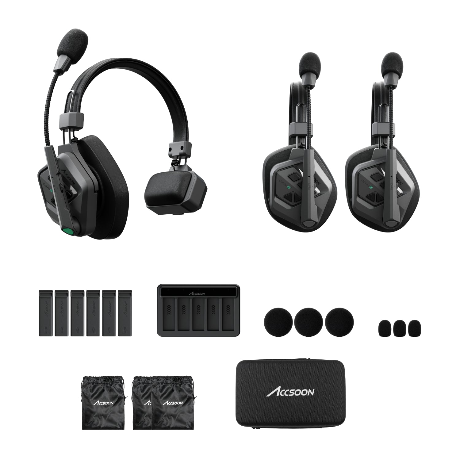 Accsoon CoMo II（3人用／1H2R）ワイヤレスインカム Accsoon MIC04-1H2R ワイヤレスインカムシステム CoMo II(3人用/1H2R