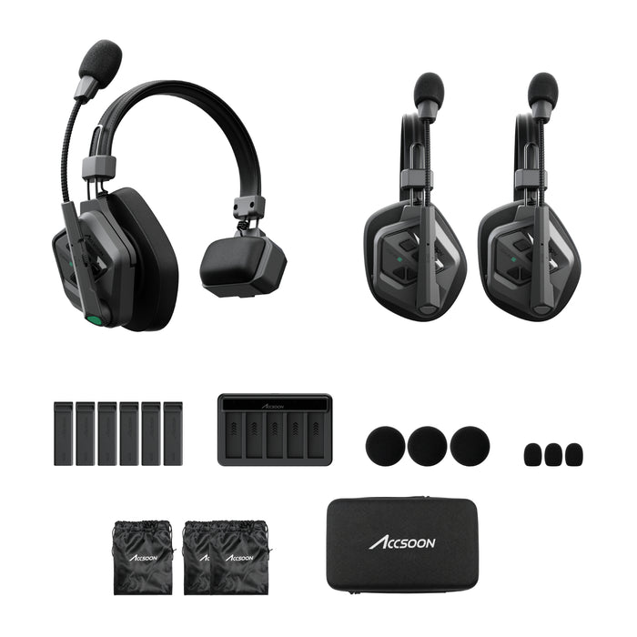 Accsoon MIC04-1H2R ワイヤレスインカムシステム CoMo II(3人用/1H2R)