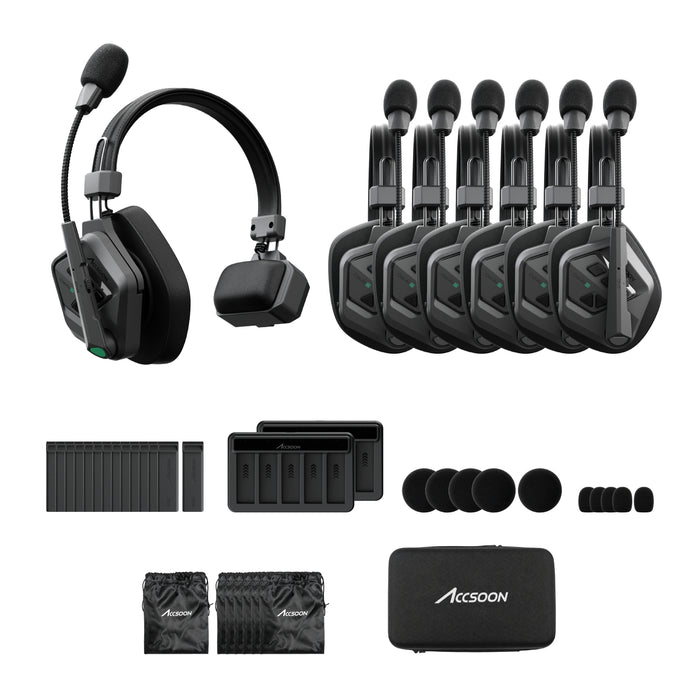 Accsoon MIC04-1H6R ワイヤレスインカムシステム CoMo II(7人用/1H6R)