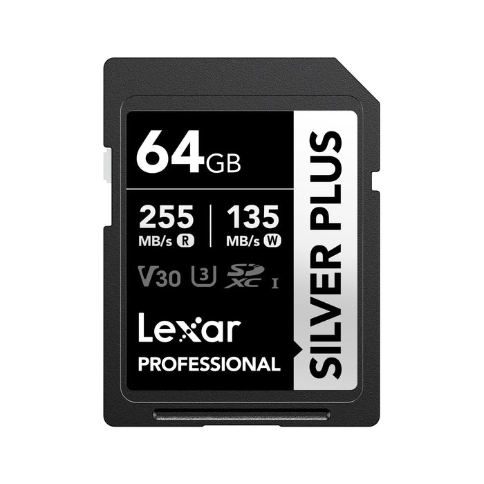 Lexar LSDSIPL064G-BNNPJ SDXCカード SILVER PLUS V30 64GB