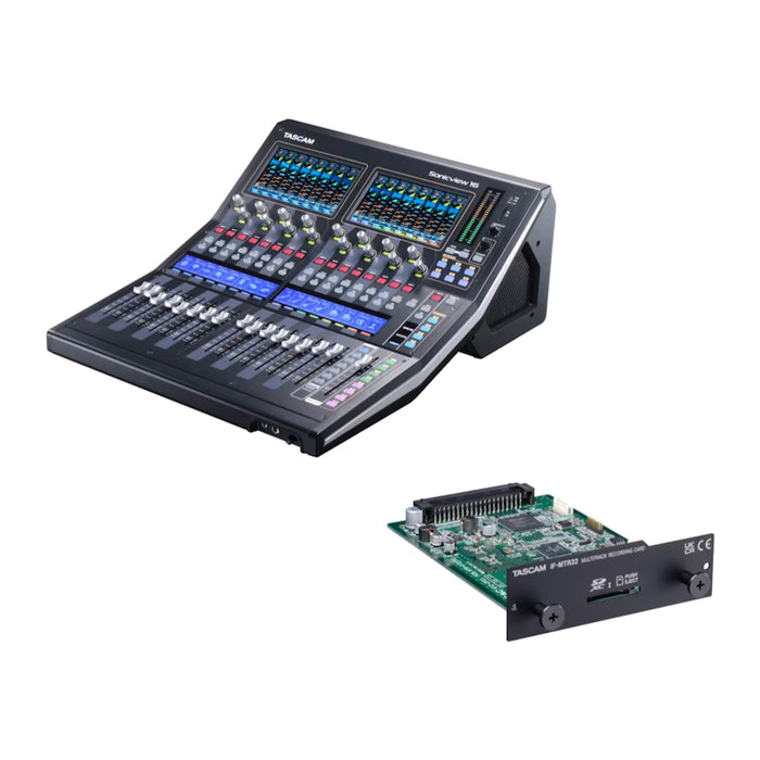 TASCAM Sonicview 16XP 16chマイクプリアンプ/XLR入力搭載 32chマルチトラックレコ―ディングカード搭載デジタルミキサー