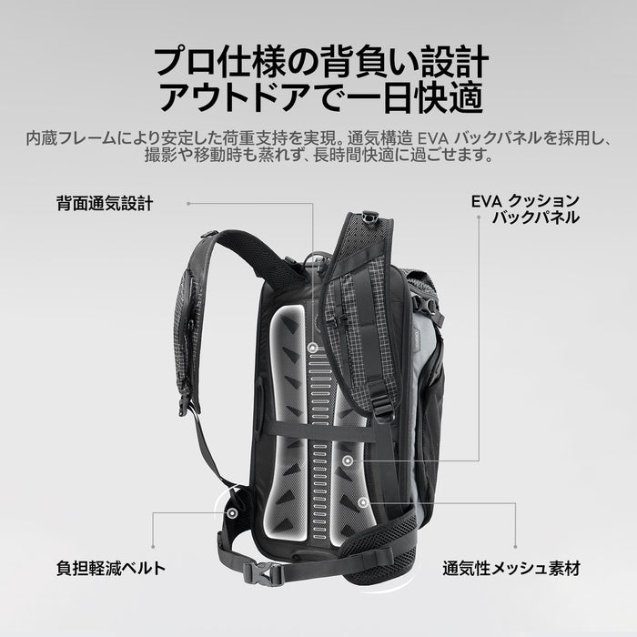 Ulanzi B216 TP01 トラベルフォトバックパック 25L
