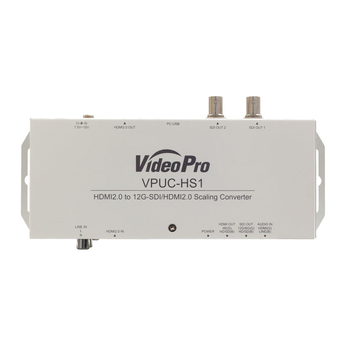 VideoPro VPUC-HS1 HDMI2.0 to 12G-SDI/HDMI2.0 コンバーター 4K 60p対応スケーリングモデル
