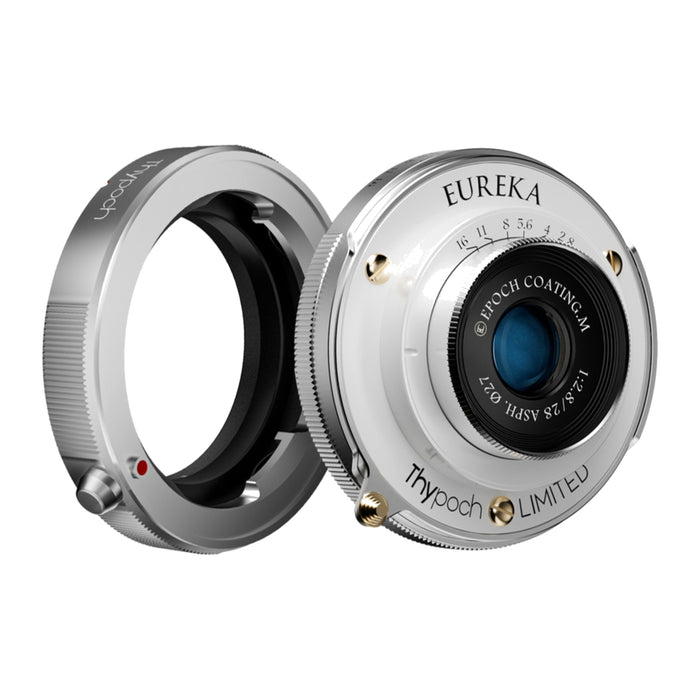 Thypoch TP-E2824MA-SRADR Eureka 28mm f/2.8 ASPH. ライカMマウント シルバー + ライカM→富士フイルムX マウントアダプター キット