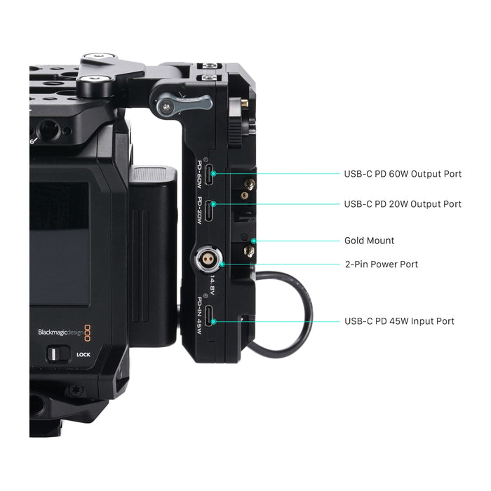 Tilta ES-T21-FBP-V Blackmagic PYXIS 6K/12K用折りたたみ式バッテリープレート(Vマウント)