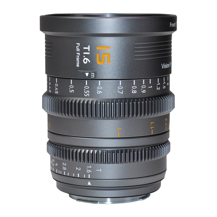 【特典付き】SIRUI VP-1-15G-JP マウント交換式シネマレンズ Vision Prime T1.4 Full Frame 15mm E/グレー(L/RF/Z交換マウントアダプター付)