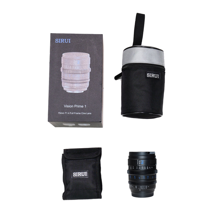 【特典付き】SIRUI VP-1-75B-JP マウント交換式シネマレンズ Vision Prime T1.4 Full Frame 75mm E/ブラック(L/RF/Z交換マウントアダプター付)