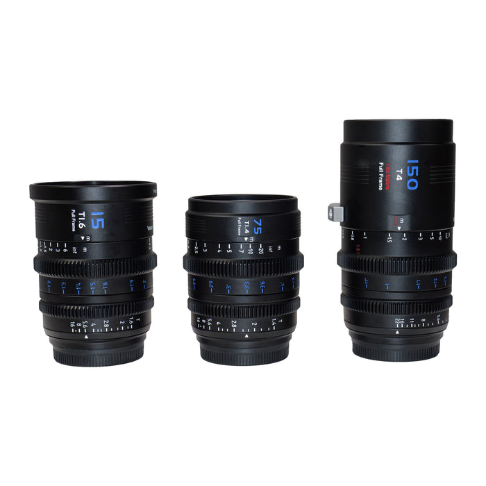【特典付き】SIRUI VP-1-3DS-B-JP マウント交換式シネマレンズ Vision Prime T1.4 Full Frame 3本セット(15mm/75mm/150mm) E/ブラック(L/RF/Z交換マウントアダプター付)