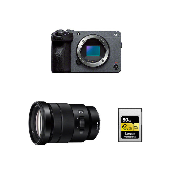 SONY ILME-FX30B+ SELP18105G + LCAGOLD080G-RNENJ Cinema Line FX30 E PZ 18-105mm F4 G OSSレンズセット(XLRハンドルユニットなし)