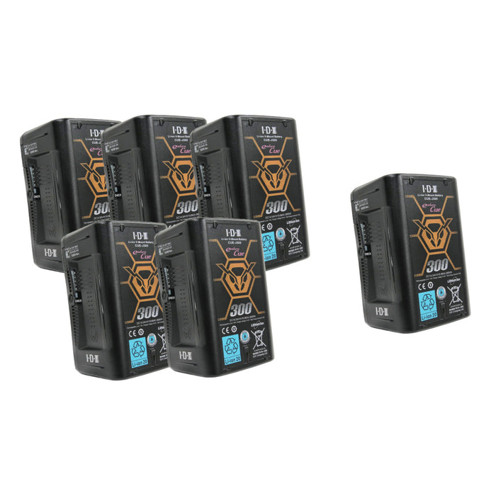 【IDX年度末キャンペーン2026】IDX  289Wh(14.54V/19.86Ah)Vマウントタイプリチウムイオンバッテリー CUE-J300 5本+1本