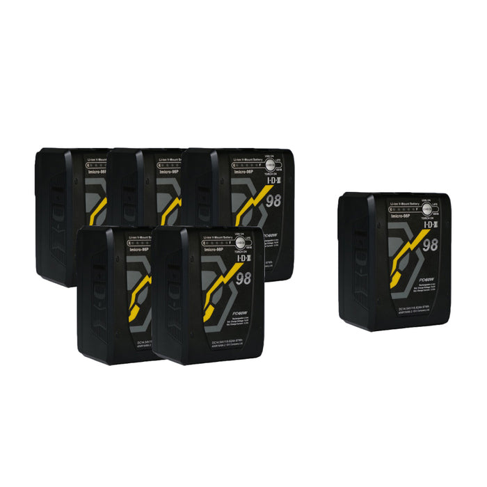 【IDX年度末キャンペーン2026】IDX  Vマウントマイクロタイプリチウムイオンバッテリー Imicro-98P 5本+1本