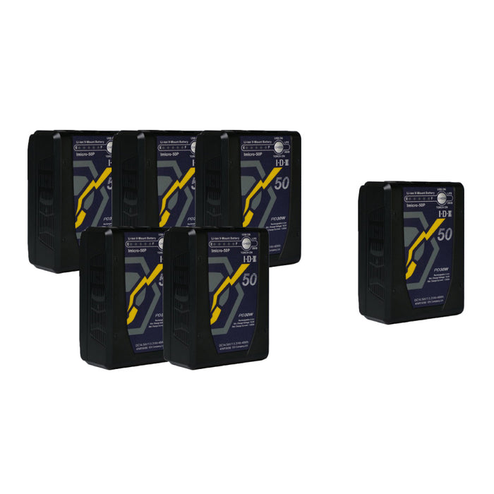 【IDX年度末キャンペーン2026】IDX  Vマウントマイクロタイプリチウムイオンバッテリー Imicro-50P 5本+1本