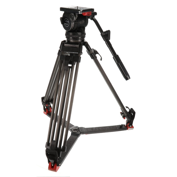 【中古品】Sachtler VIDEO18P ＋ ENG 2 CF ビデオ三脚(ジャンク品)
