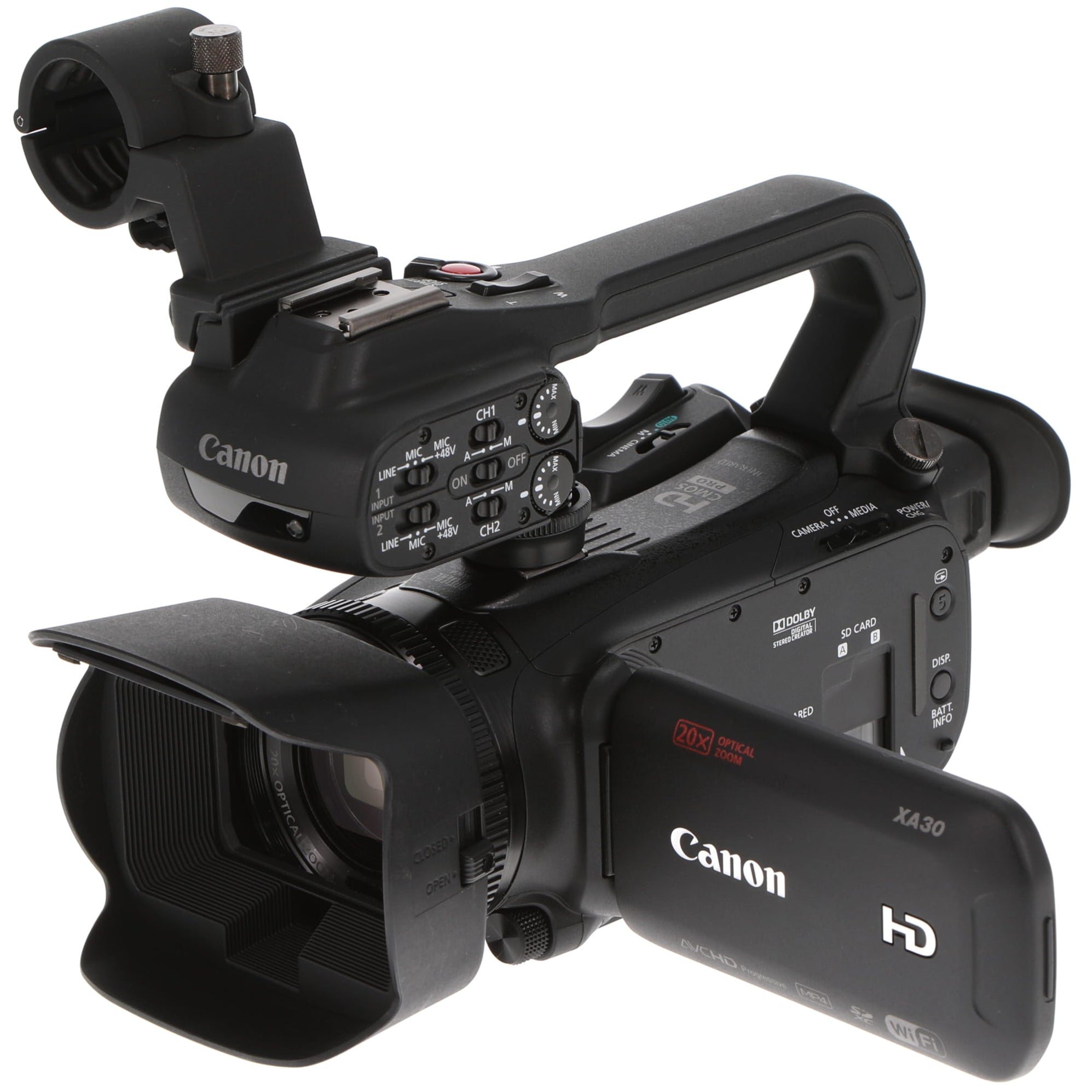 【中古品】Canon XA30 ＋ HDU-1 業務用HDビデオカメラ(ハンドルユニット付属) - 業務用撮影・映像・音響・ドローン専門店