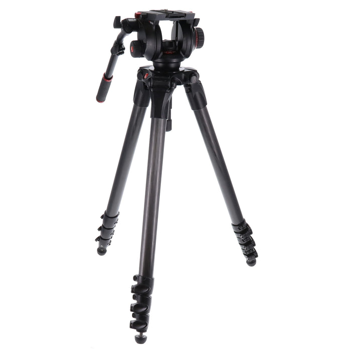 【中古品】Manfrotto 504HD 536K ビデオキット カーボンファイバー三脚