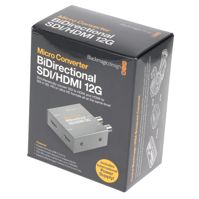 【中古品】BlackmagicDesign CONVBDC/SDI/HDMI12G/P Micro Converter BiDirectional SDI/HDMI 12G wPSU(パワーサプライ付属)