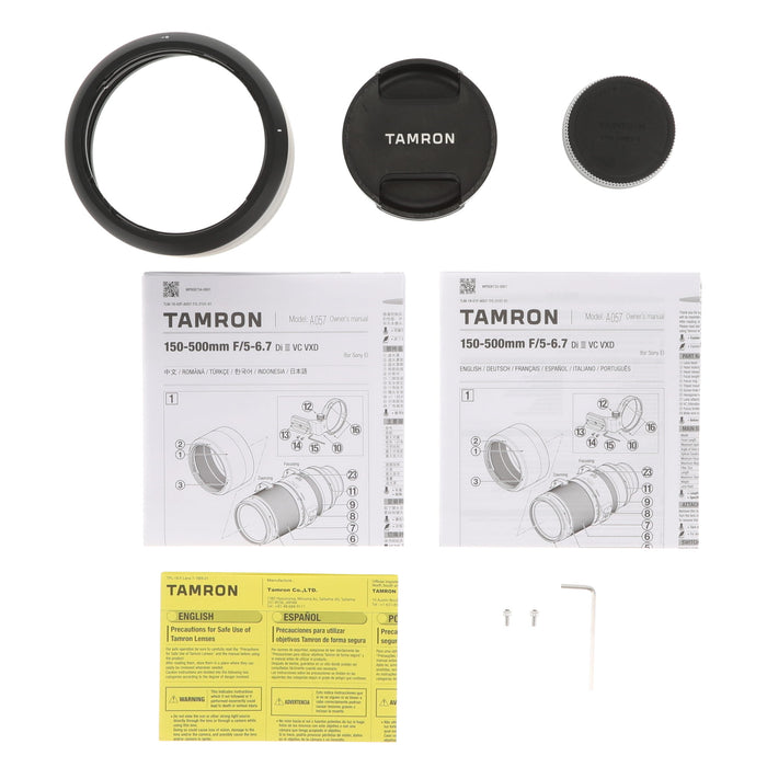【中古品】TAMRON Model A057(SONY E) 150-500mm F/5-6.7 Di III VC VXD(ソニーEマウント用)