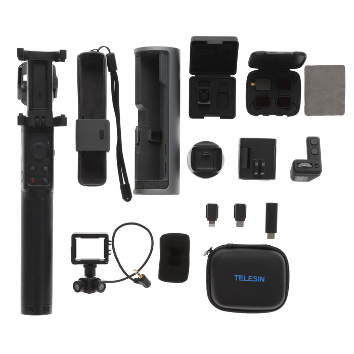 【中古品】DJI Osmo Pocket ＋ Osmo Pocket Part 13 Expansion Kit 小型3軸ジンバルカメラ(拡張キット付属)
