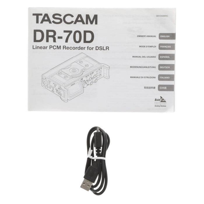 【中古品】TASCAM DR-70D DSLR用リニアPCMレコーダー/ミキサー