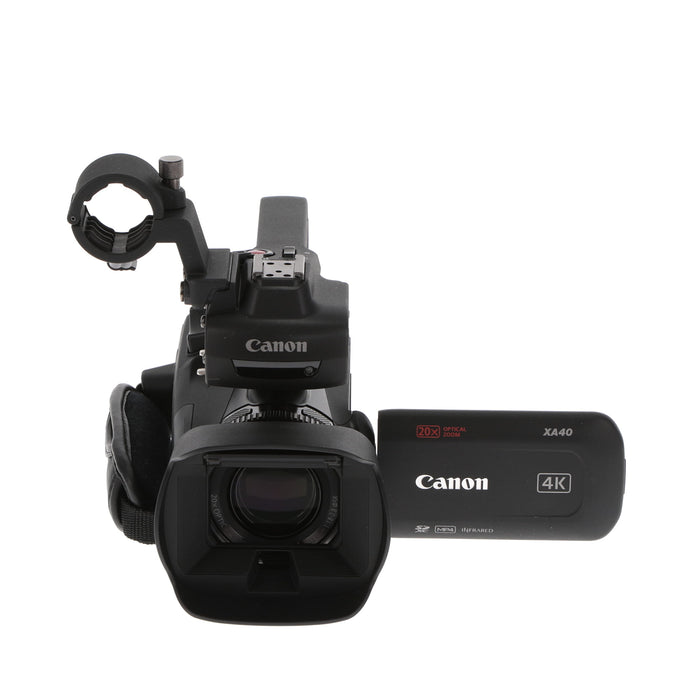 【中古品】Canon XA40 ＋ HDU-1 業務用ビデオカメラ(ハンドルユニット付属)