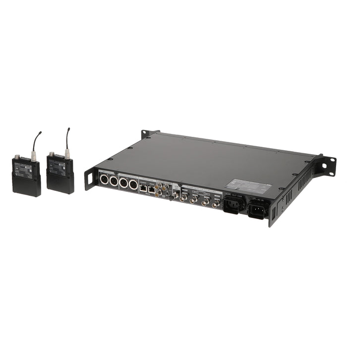 【中古品】SONY DWT-B01N/G×2 + DWR-R03D/G デジタルワイヤレストランスミッター2波 + レシーバー(新A帯/1.2GHz帯)