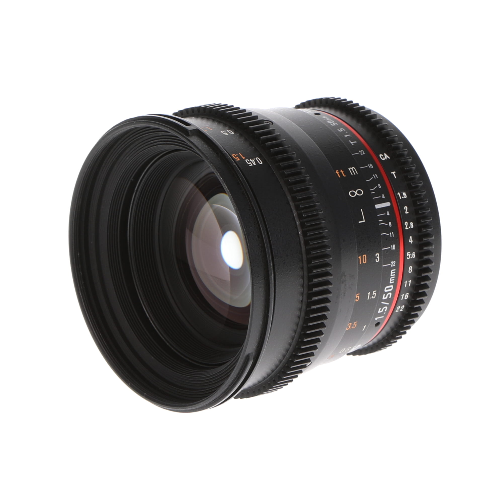 サムヤン VDSLR 50mm T1.5 (キヤノン用) 中古 サムヤン 50mm T1.5 VDSLR AS UMC キヤノンEF-M用 ビデオカメラ
