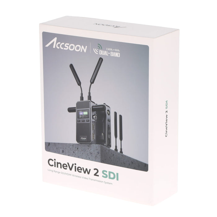 【中古品】Accsoon WIT08-S 高品質映像&音声ワイヤレス伝送システム CineView 2 SDI