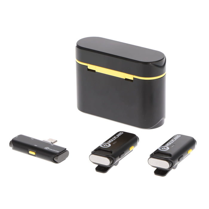 【中古品】Hollyland HL-LARK C1 DUO FOR Android ワイヤレスマイクロホンシステム Lark C1 DUO(Android版/ケース付き/クールブラック)