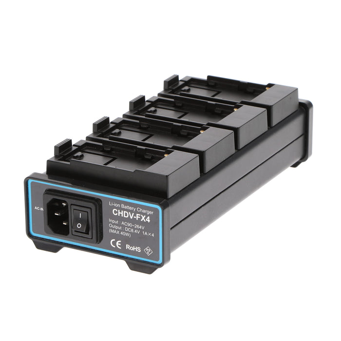 【中古品】NEP CHDV-FX4 兼用4連同時充電器（SONY L/Panasonic VBD）